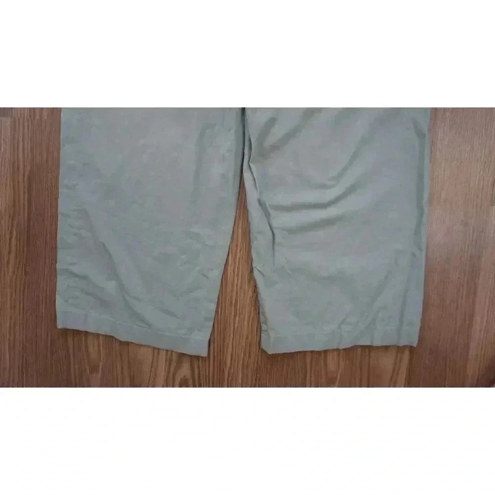 J.Crew Linen-Cotton Blend Wide-Leg Paper-Bag Pants, Size 10 - Picture 11 of 13